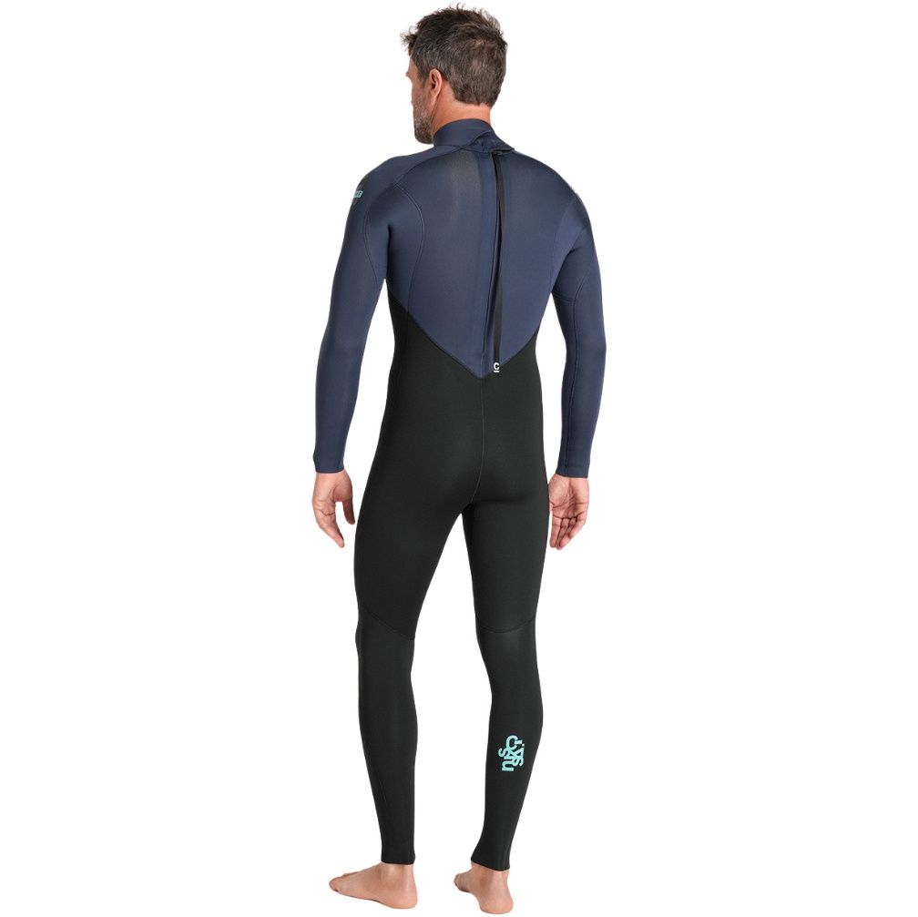 2026 C-Skins Da Uomo Nuwave Legend 3/2mm Back Zip Muta C-NLE32MBZ - Black / Bluestone / Petrol
